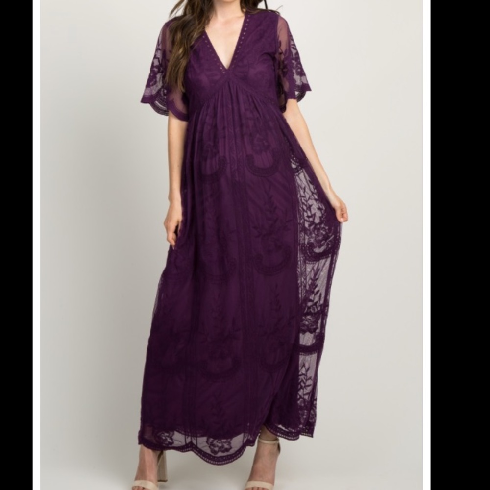 Plum Lace Dress
